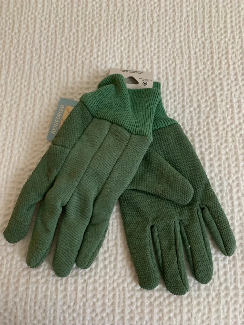 Women’s gardening gloves, reinforced tips, Sz M
